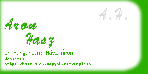 aron hasz business card